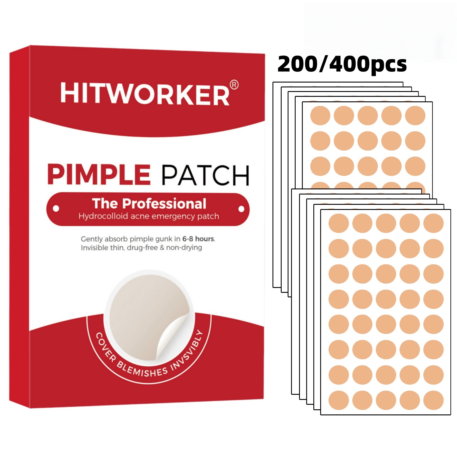 Skincare Oil Control - 200/400pcs Dark Skin Tone Acne Patches
