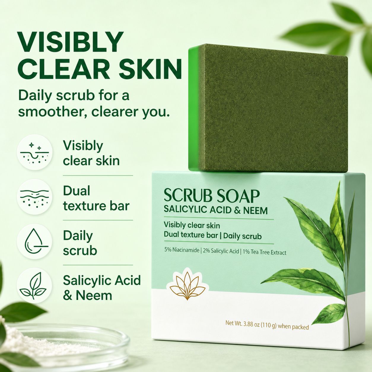 Scrub Bar Soap | Salicylic Aci - Salicylic Acid Cleanser review and price