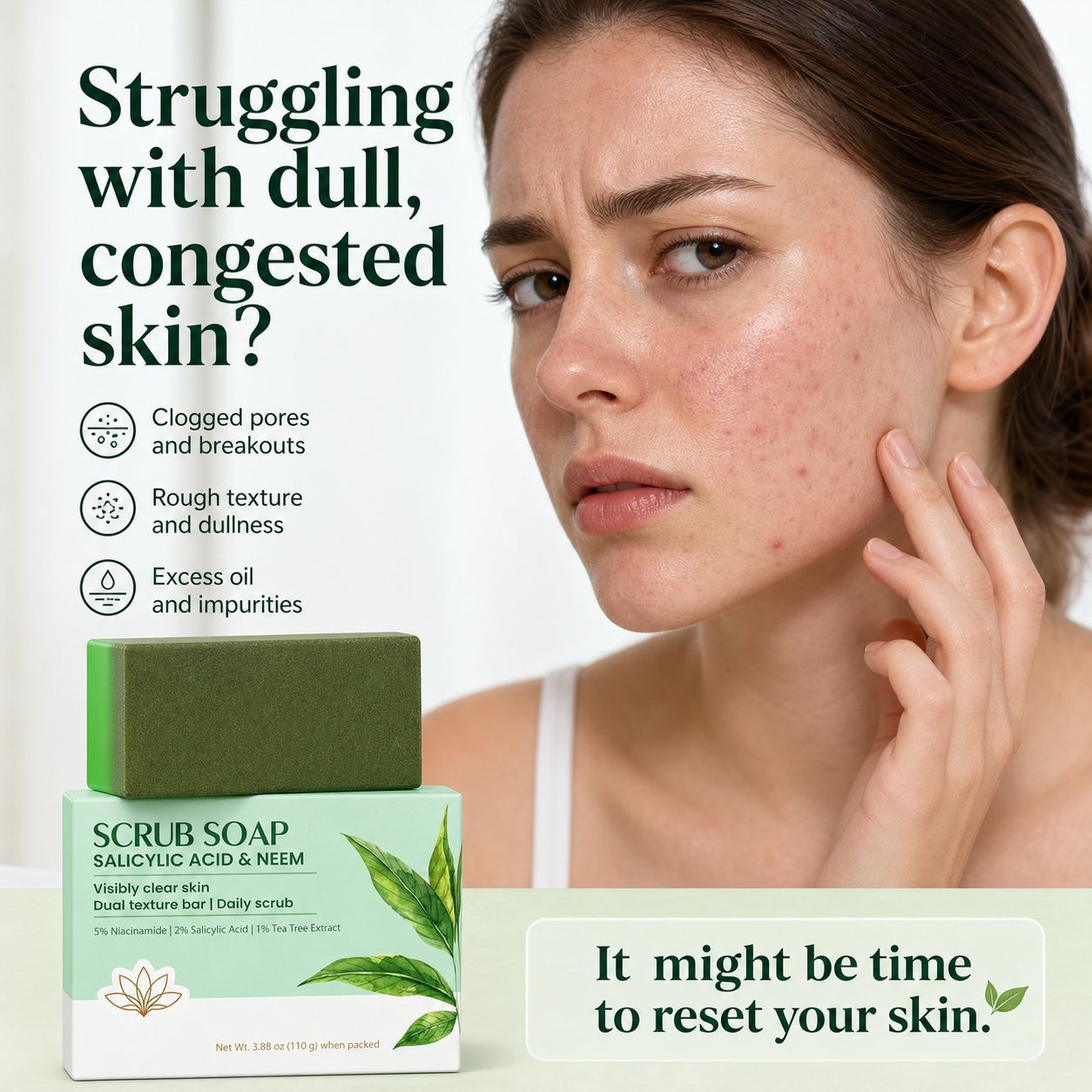 Scrub Bar Soap | Salicylic Aci - Salicylic Acid Cleanser review and price